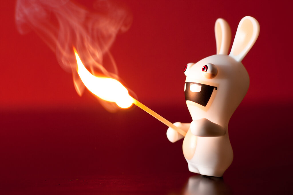 Rayman Rabbid Feuer Fackel