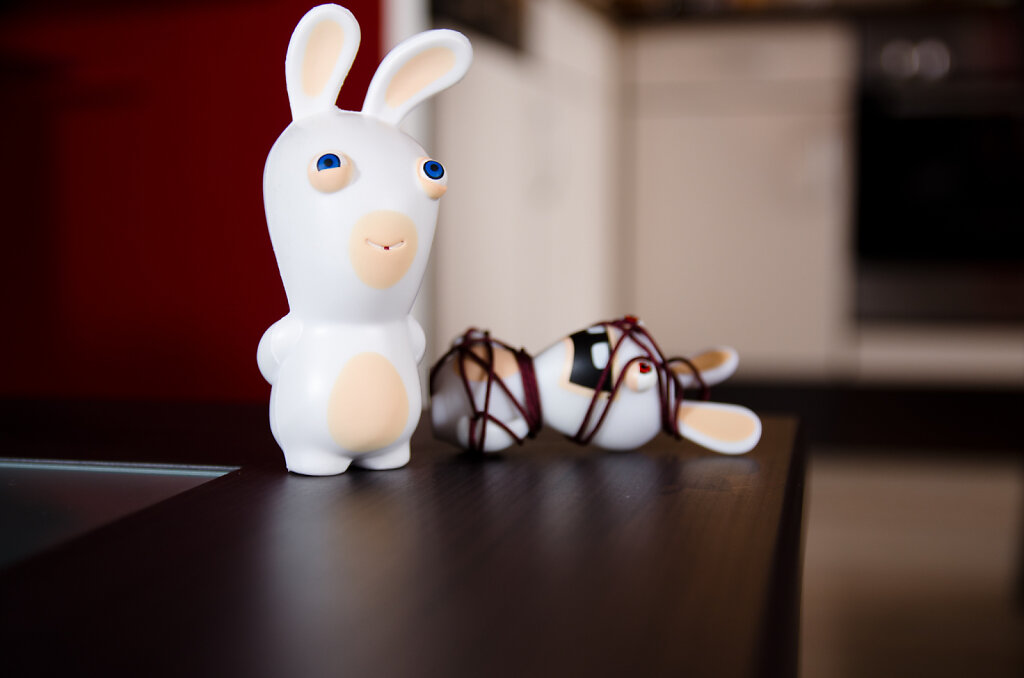 Rayman Rabbid gefesselt