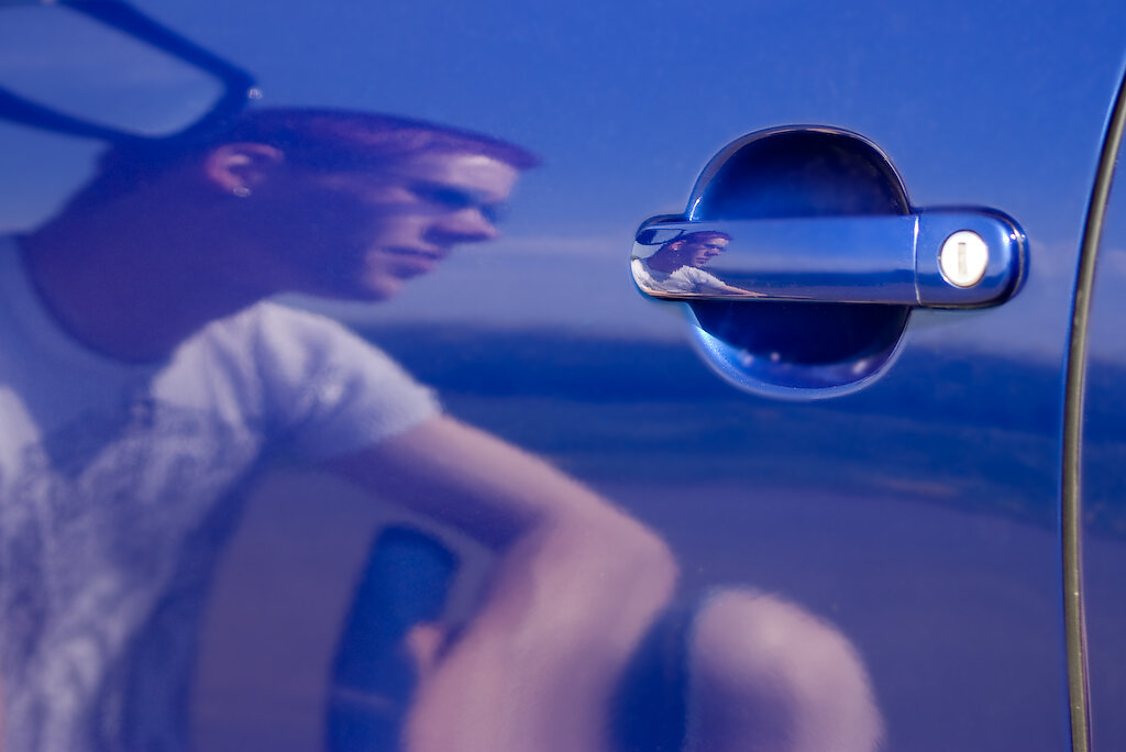 Spiegelung Türgriff