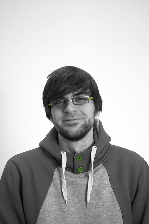 Portrait Schwarzweiß Knopf
