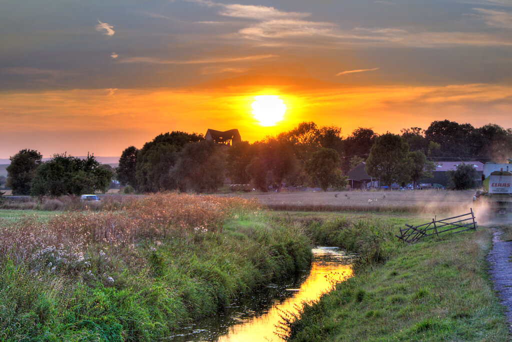Wipper Fluss und Sonnenuntergang