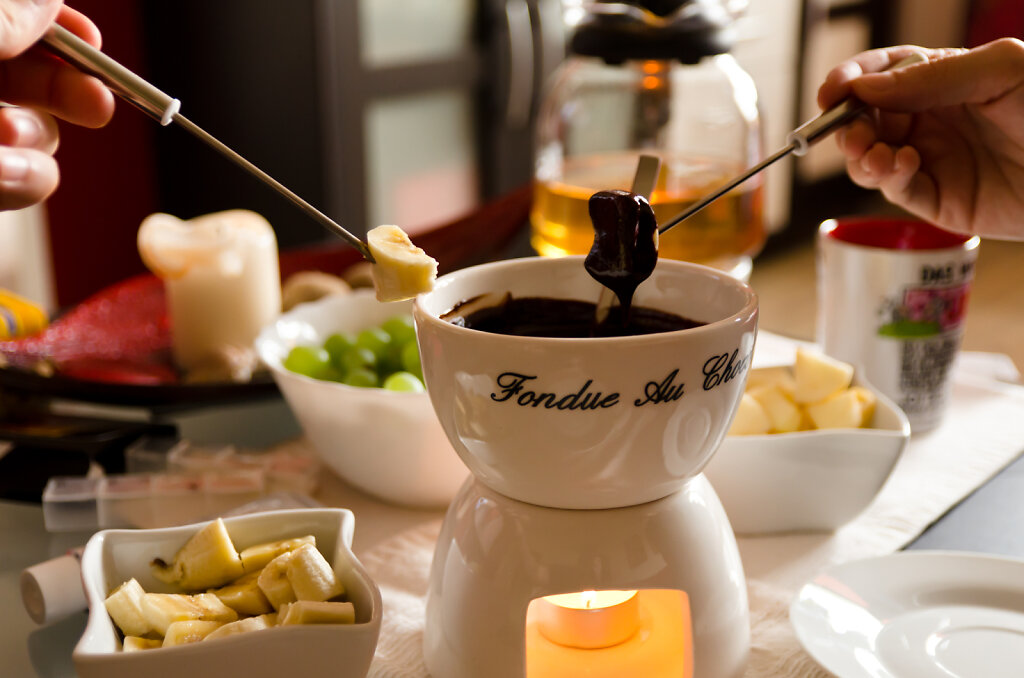 Fondue Obst Schoklade