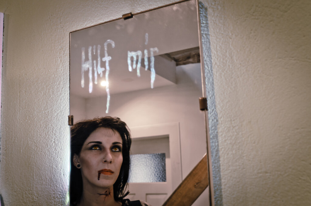 Halloween Spiegel Vampir