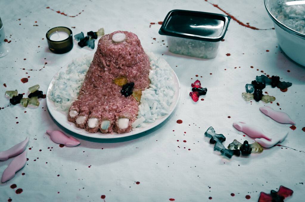 Halloween Gehacktes Fuß